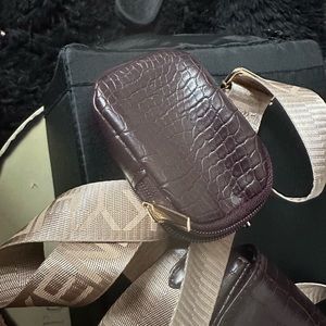 Brown crossbody, double purse